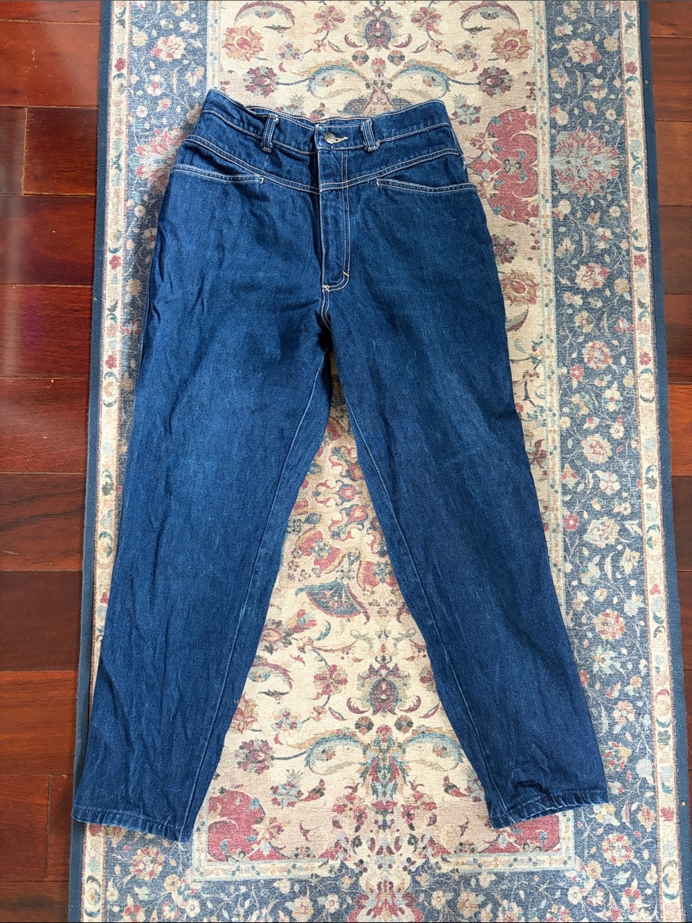 Vintage Gitano Dark Blue High-Rise Straight Jeans 100% cotton